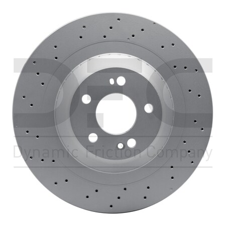 Dynamic Friction Co Dfc Geospec Coated Rotor - Drilled, 624-63111 624-63111